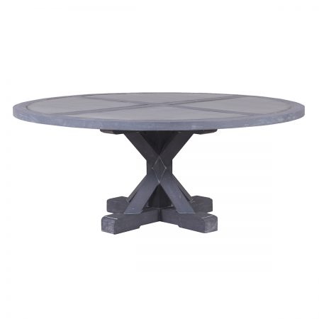Bankside Trestle Round Dining Table 6'
